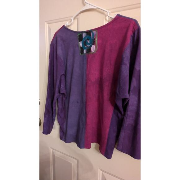 Jill Stern Great Falls Virginia Wearable Art Tulip Long Sleeve Shirt, Med/Lg - Picture 2 of 8